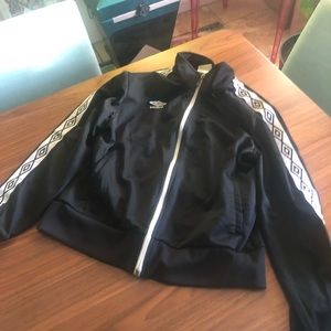 Umbro black and white zip up jacket